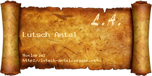 Lutsch Antal névjegykártya